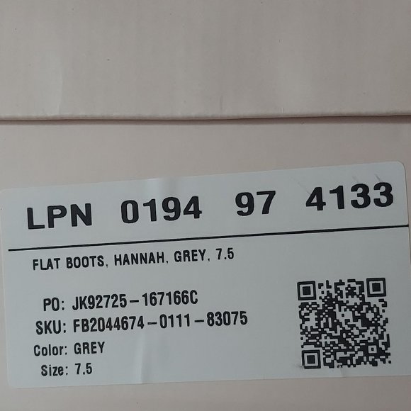 NIB JUSTFAB HANNAH OVER-THE-KNEE FLAT BOOTS (7.5 / GREY) - Picture 9 of 9